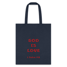 Load image into Gallery viewer, God is Love Tote Bag - navy