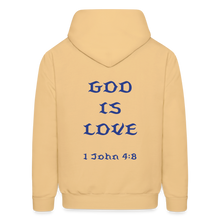 Load image into Gallery viewer, Unisex God is Love Royal Blue Letter Hoodie - light yellow
