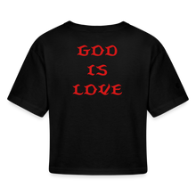 Load image into Gallery viewer, God is Love Women’s Cropped T-Shirt - black