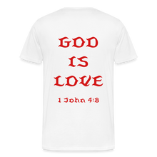 Load image into Gallery viewer, Men's God is Love (Red Letter) Tee - white