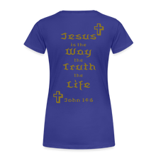 Load image into Gallery viewer, Women’s Jesus is the Way Tee - royal blue
