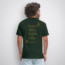 Load image into Gallery viewer, Unisex Jesus is the Way Tee - forest green