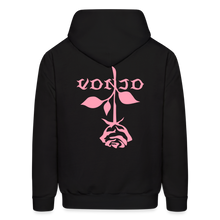 Load image into Gallery viewer, Unisex VonJo Floral (Pink Letter) Hoodie - black