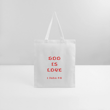 Load image into Gallery viewer, God is Love Tote Bag - white