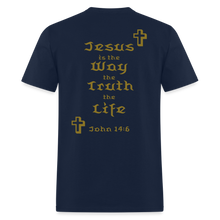 Load image into Gallery viewer, Unisex Jesus is the Way Tee - navy