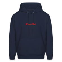 Load image into Gallery viewer, Unisex God is Love Hoodie (Red Letters) - navy