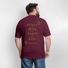 Load image into Gallery viewer, Unisex Jesus is the Way Tee - burgundy