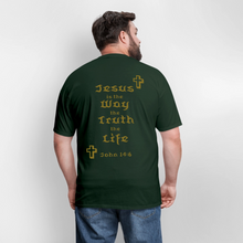 Load image into Gallery viewer, Unisex Jesus is the Way Tee - forest green
