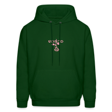 Load image into Gallery viewer, Unisex VonJo Floral (Pink Letter) Hoodie - forest green