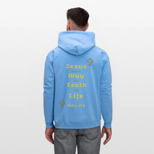 Load image into Gallery viewer, Unisex Jesus is the Way Hoodie - carolina blue
