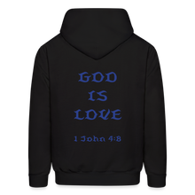 Load image into Gallery viewer, Unisex God is Love Royal Blue Letter Hoodie - black