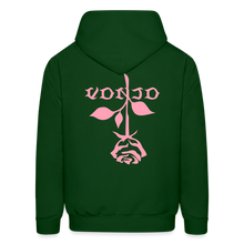 Load image into Gallery viewer, Unisex VonJo Floral (Pink Letter) Hoodie - forest green