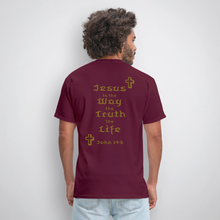 Load image into Gallery viewer, Unisex Jesus is the Way Tee - burgundy