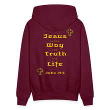 Load image into Gallery viewer, Unisex Jesus is the Way Hoodie - burgundy