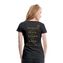 Load image into Gallery viewer, Women’s Jesus is the Way Tee - black