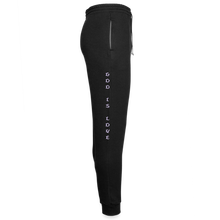 Load image into Gallery viewer, Unisex God is Love Joggers Lavender Letters - black/asphalt