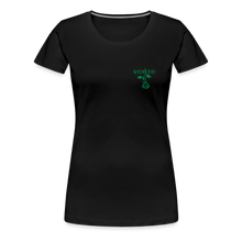 Load image into Gallery viewer, Women's VonJo Floral (Green Letter) Tee - black