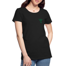 Load image into Gallery viewer, Women's VonJo Floral (Green Letter) Tee - black