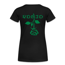 Load image into Gallery viewer, Women's VonJo Floral (Green Letter) Tee - black