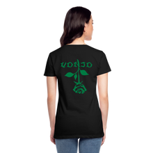 Load image into Gallery viewer, Women's VonJo Floral (Green Letter) Tee - black