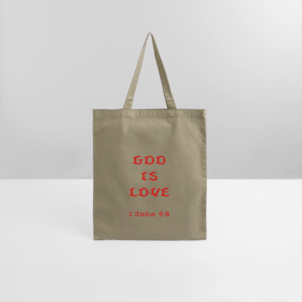 God is Love Tote Bag - khaki