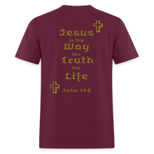 Load image into Gallery viewer, Unisex Jesus is the Way Tee - burgundy
