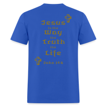 Load image into Gallery viewer, Unisex Jesus is the Way Tee - royal blue
