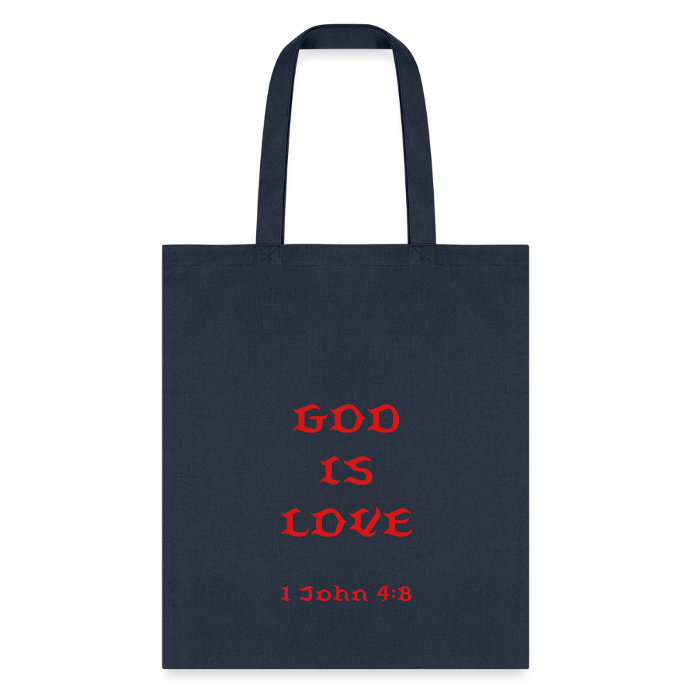 God is Love Tote Bag - navy