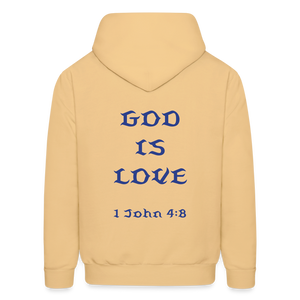 Unisex God is Love Royal Blue Letter Hoodie - light yellow