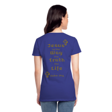 Load image into Gallery viewer, Women’s Jesus is the Way Tee - royal blue
