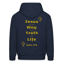 Load image into Gallery viewer, Unisex Jesus is the Way Hoodie - navy
