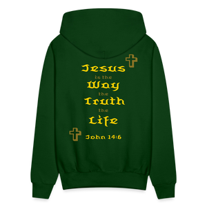 Unisex Jesus is the Way Hoodie - forest green