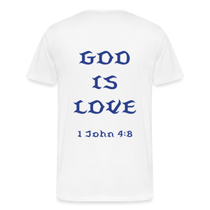 Men's God is Love (Blue Letter) Tee - white