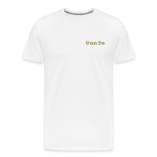 Load image into Gallery viewer, Men&#39;s God is Love (Gold Letter) Tee - white
