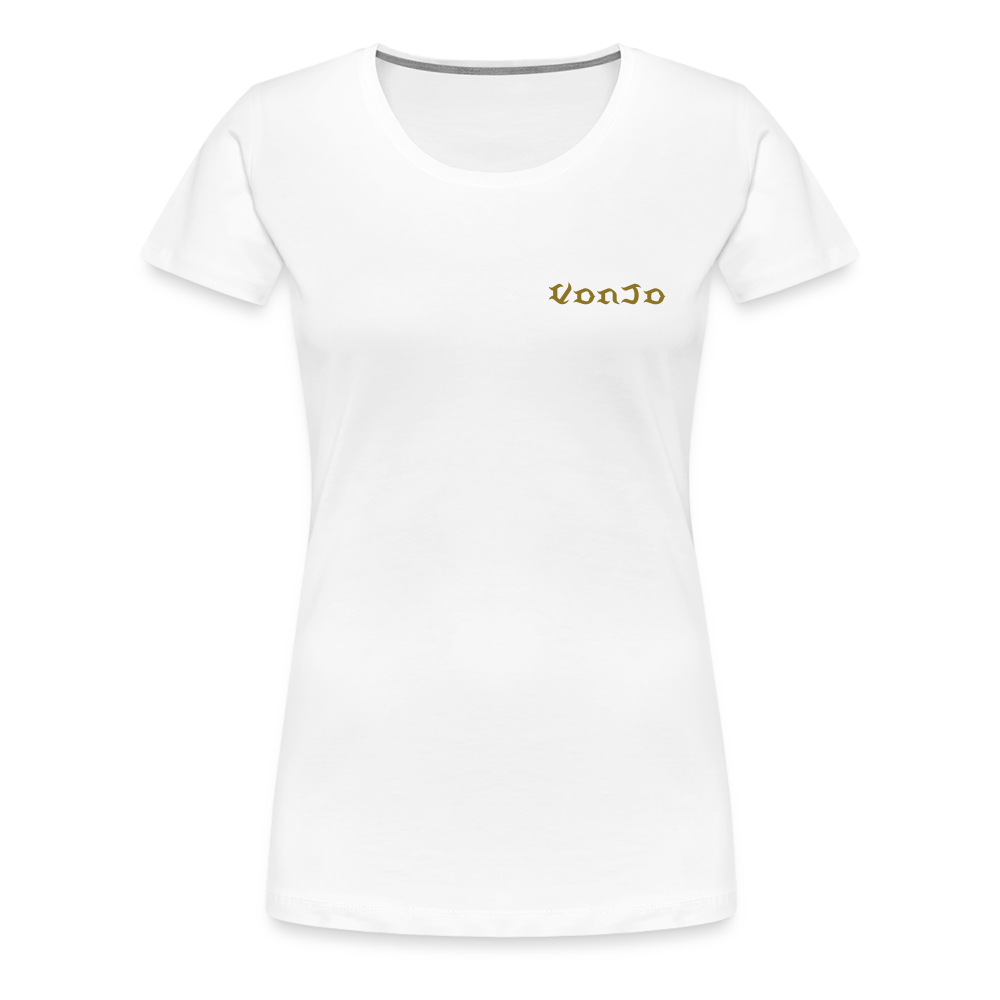 Women’s God is Love (Gold Letter) Tee - white