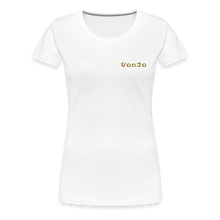 Load image into Gallery viewer, Women’s God is Love (Gold Letter) Tee - white
