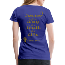 Load image into Gallery viewer, Women’s Jesus is the Way Tee - royal blue
