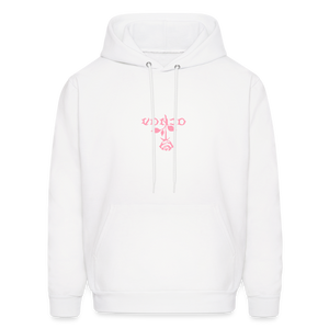 Unisex VonJo Floral (Pink Letter) Hoodie - white