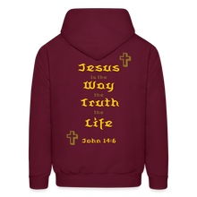 Load image into Gallery viewer, Unisex Jesus is the Way Hoodie - burgundy
