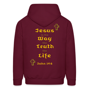 Unisex Jesus is the Way Hoodie - burgundy