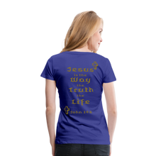 Load image into Gallery viewer, Women’s Jesus is the Way Tee - royal blue
