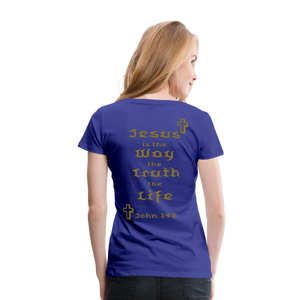 Women’s Jesus is the Way Tee - royal blue
