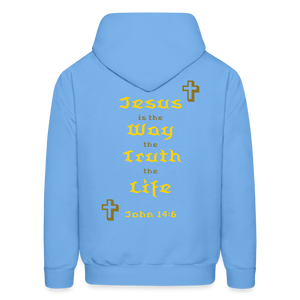 Unisex Jesus is the Way Hoodie - carolina blue