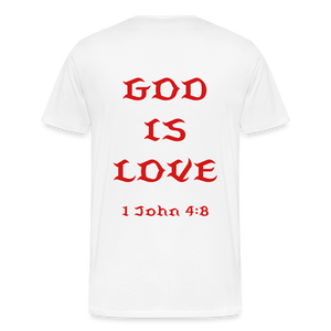 Men's God is Love (Red Letter) Tee - white