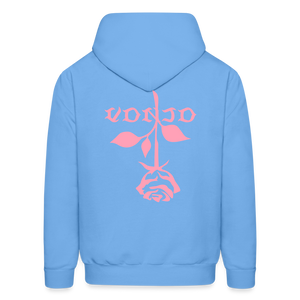 Unisex VonJo Floral (Pink Letter) Hoodie - carolina blue