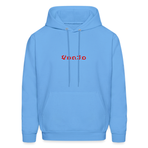 Unisex God is Love Hoodie (Red Letters) - carolina blue