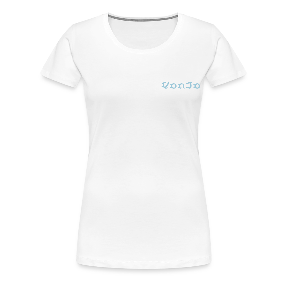 Women's God is Love (Baby Blue Letter) Tee - white