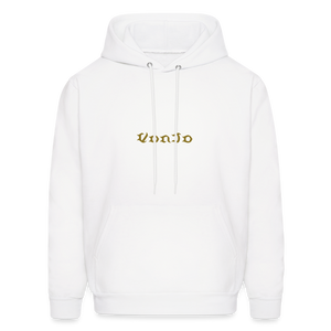 God is Love Gold Letter Hoodie - white