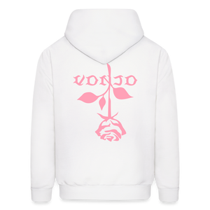 Unisex VonJo Floral (Pink Letter) Hoodie - white