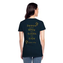 Load image into Gallery viewer, Women’s Jesus is the Way Tee - deep navy
